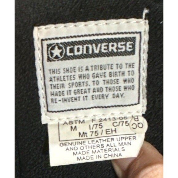 Converse Work Boots Men’s 8 Athlite C6880 Black Met Guard 8” Steel Toe NEW main image 4